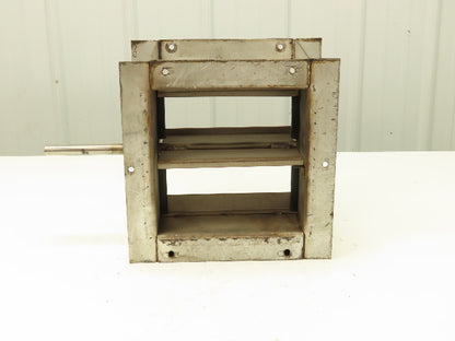 Gravity Flow Steel Flap Gate 10" Opening 14" Sq Flange