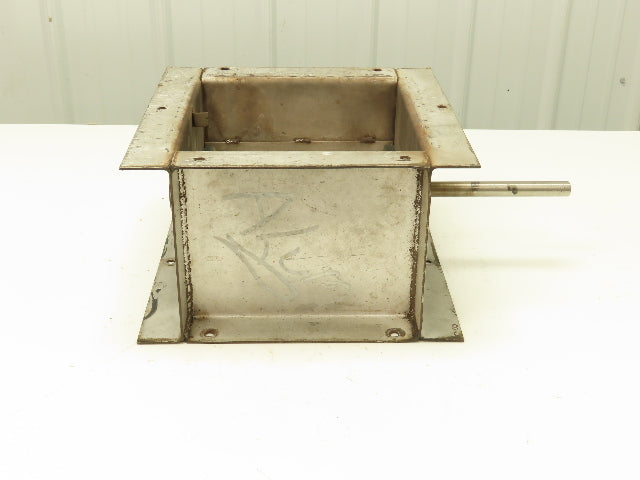 Gravity Flow Steel Flap Gate 10" Opening 14" Sq Flange