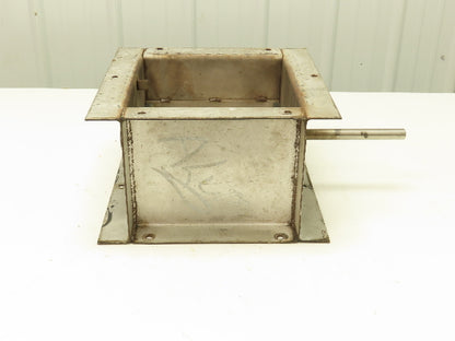Gravity Flow Steel Flap Gate 10" Opening 14" Sq Flange