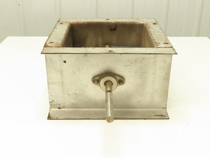 Gravity Flow Steel Flap Gate 10" Opening 14" Sq Flange