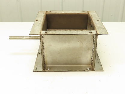 Gravity Flow Steel Flap Gate 10" Opening 14" Sq Flange