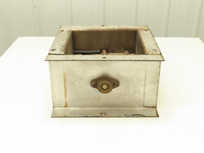 Gravity Flow Steel Flap Gate 10" Opening 14" Sq Flange