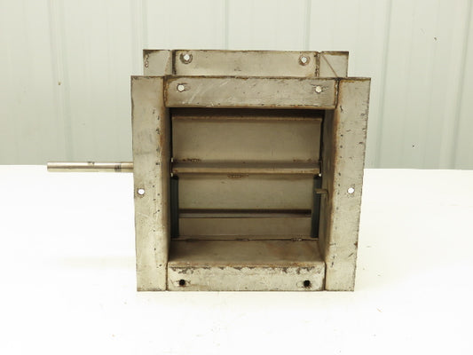 Gravity Flow Steel Flap Gate 10" Opening 14" Sq Flange