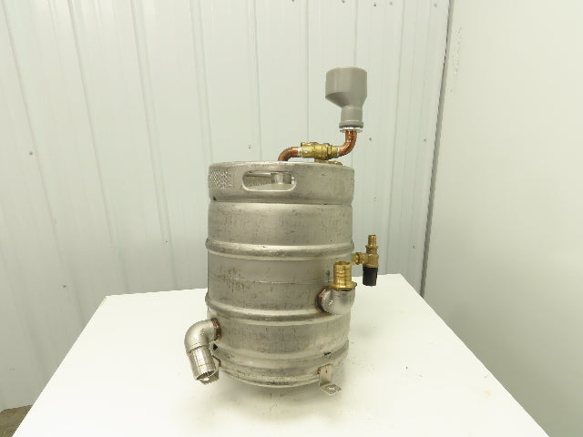 50 Lb Stainless Steel Beer Keg 15 Gal Water Filter Tank Bladder w/Drain Valve
