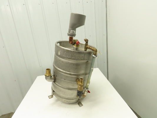 50 Lb Stainless Steel Beer Keg 15 Gal Water Filter Tank Bladder w/Drain Valve