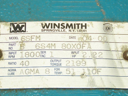 Crane Ferguson Para-Dex P-500 Parallel Shaft Index Drive w/ 40:1 Reducer C-Face