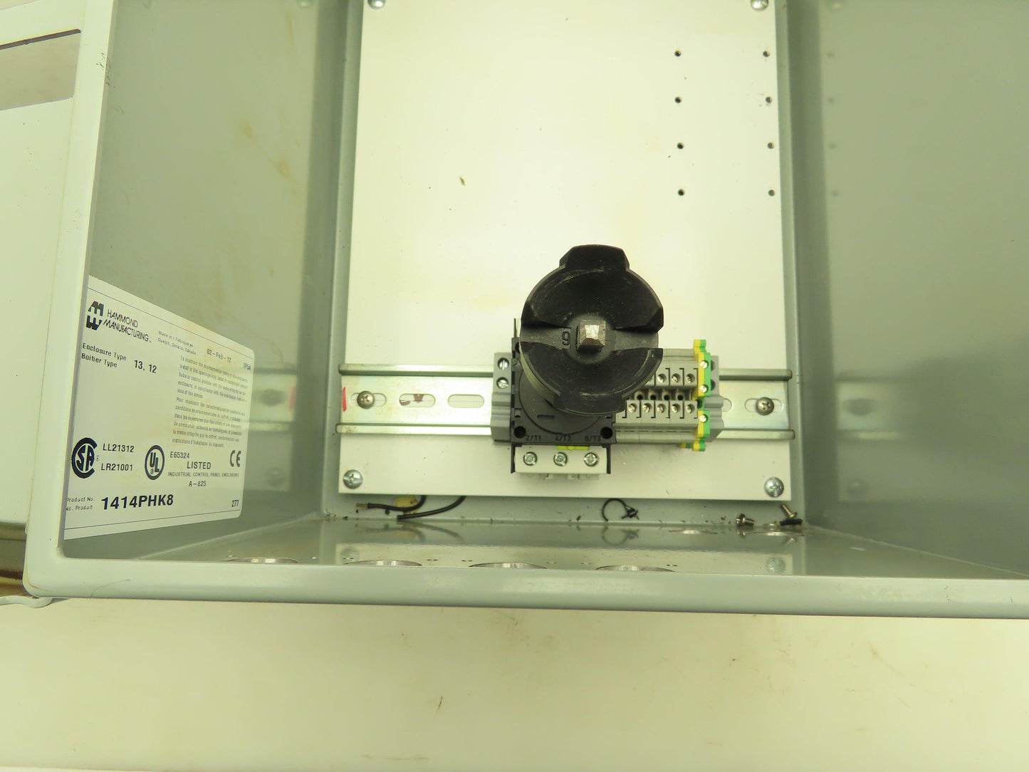 Hammond 1414PHK8 Electrical Enclosures 12x10x8" 25A Disconnect Backplate