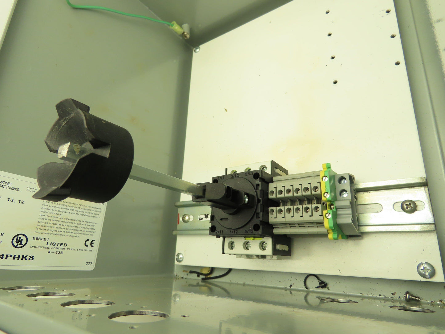 Hammond 1414PHK8 Electrical Enclosures 12x10x8" 25A Disconnect Backplate