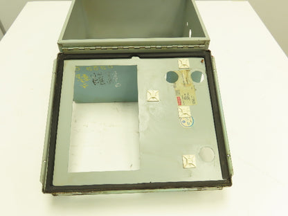 Hoffman A14128CH Electrical Enclosure 14x12x8" Terminal Block 9.5x5.5" Cutout