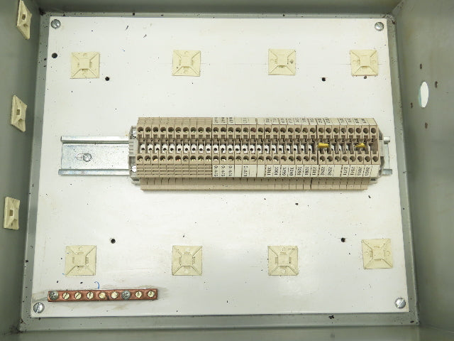 Hoffman A14128CH Electrical Enclosure 14x12x8" Terminal Block 9.5x5.5" Cutout
