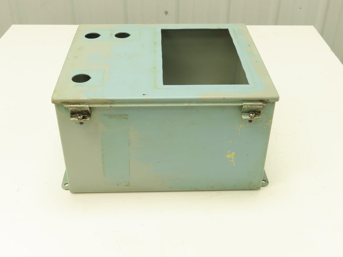 Hoffman A14128CH Electrical Enclosure 14x12x8" Terminal Block 9.5x5.5" Cutout