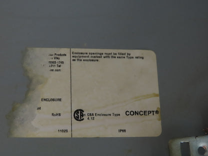 Hoffman Electrical Enclosure 20x16x8" Wall Mount Backplate JIC Disconnect