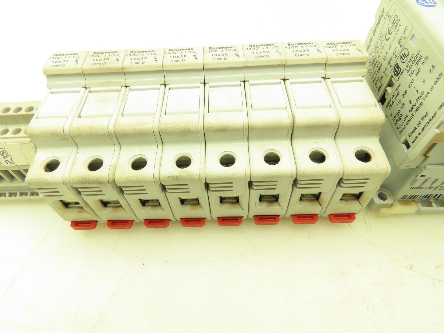 AB Bussmann Contactor Relay Fuseholder Terminal Blocks 120V Coil Mixed Lot