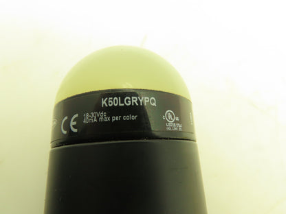 Banner K50LGRYPQ Indicator Light Red Green Yellow 18-30VDC 3" Extension
