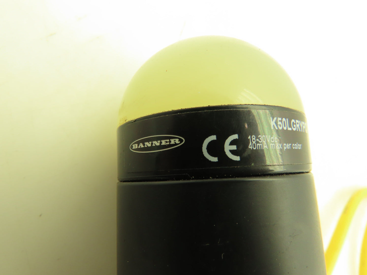 Banner K50LGRYPQ Indicator Light Red Green Yellow 18-30VDC 3" Extension