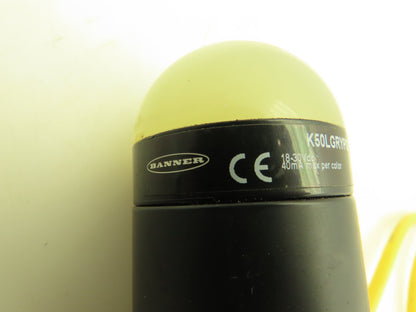 Banner K50LGRYPQ Indicator Light Red Green Yellow 18-30VDC 3" Extension