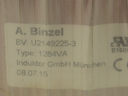 A Binzel BV U2149225-3 Welder Toroidal Transformer Type 1284VA