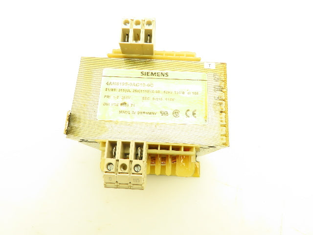 Siemens 4AM8195-0AC10-0C Control Power Transformer HV 208V LV 115V Kaeser