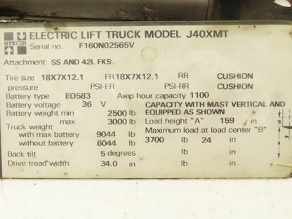 GE IC4486CNV4LF Hyster J40XMT Electric Forklift DC/DC Converter Panel 24/48V