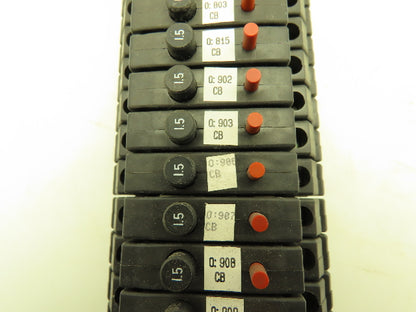 Allen Bradley 1492-GH015 Circuit Breaker Din Rail 250V 1.5A Trip Ser B Lot of 45