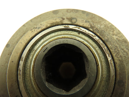 11/16" Hex Bore Steel 3.5" Conveyor Pulley Double Groove Bearing Roller Lot of 5