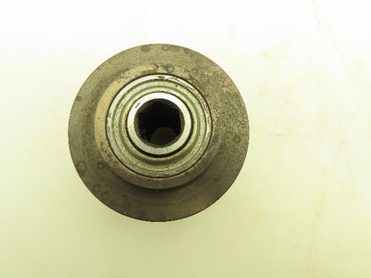 11/16" Hex Bore Steel 3.5" Conveyor Pulley Double Groove Bearing Roller Lot of 5