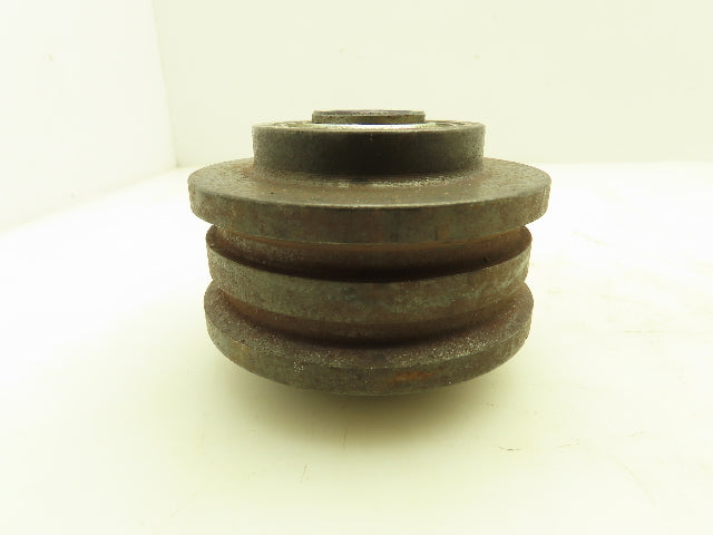 11/16" Hex Bore Steel 3.5" Conveyor Pulley Double Groove Bearing Roller Lot of 5