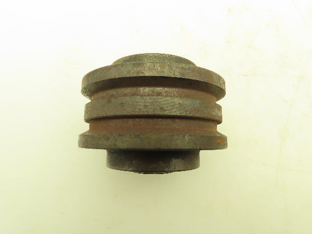 11/16" Hex Bore Steel 3.5" Conveyor Pulley Double Groove Bearing Roller Lot of 5