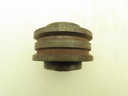 11/16" Hex Bore Steel 3.5" Conveyor Pulley Double Groove Bearing Roller Lot of 5