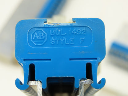 Allen Bradley 1492-F DIN Rail Mount Terminal Block 300V 14 Awg Blue Lot of 535