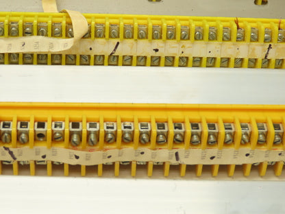 Allen Bradley 1492-F DIN Rail Mount Terminal Block 300V 14G Yellow Lot of 1100
