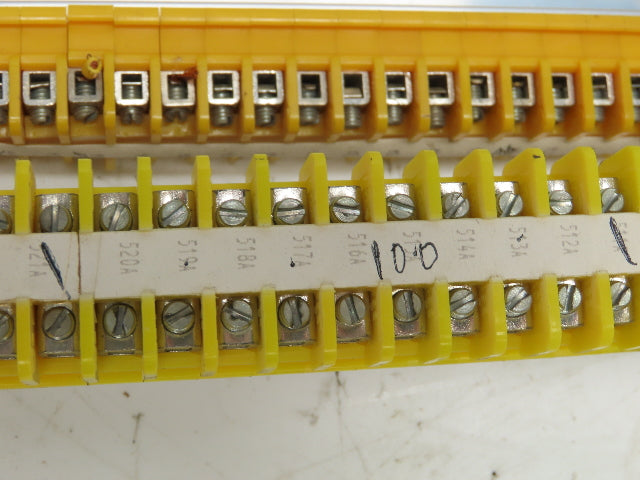 Allen Bradley 1492-F DIN Rail Mount Terminal Block 300V 14G Yellow Lot of 1100