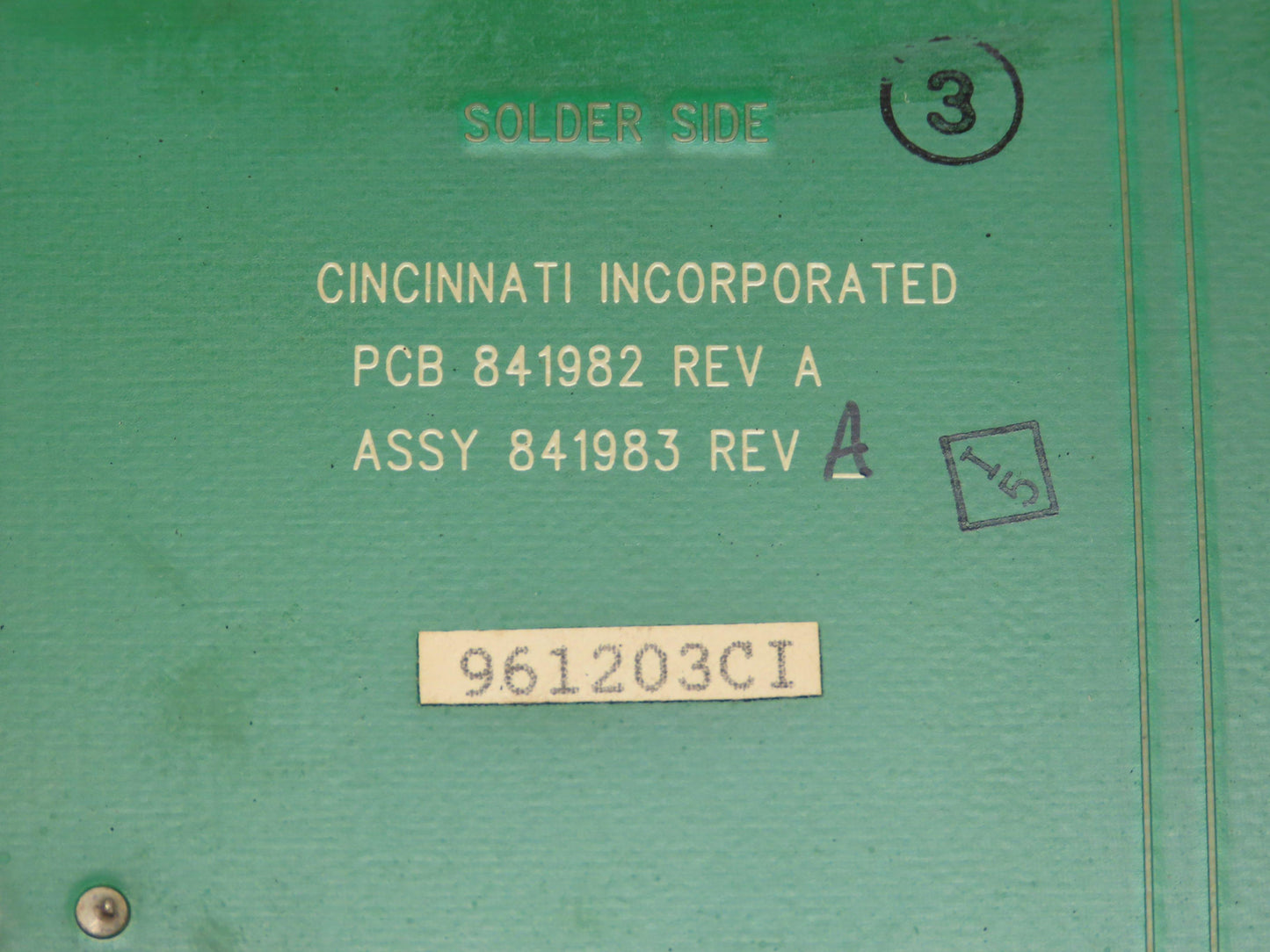Cincinnati 841982 Laser Control Panel 39 Push Button Switches