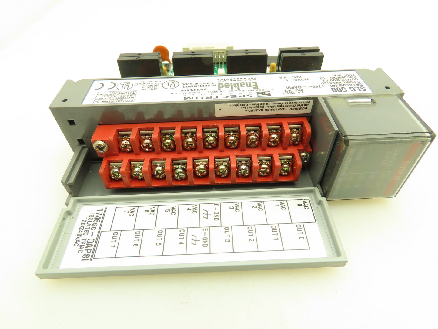 Spectrum Control 1746SC-OAP8I SLC 500 Output Module 8 Point Isolated Ser B