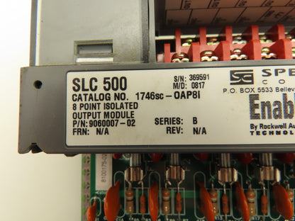 Spectrum Control 1746SC-OAP8I SLC 500 Output Module 8 Point Isolated Ser B