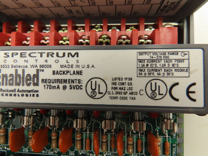 Spectrum Control 1746SC-OAP8I SLC 500 Output Module 8 Point Isolated Ser B