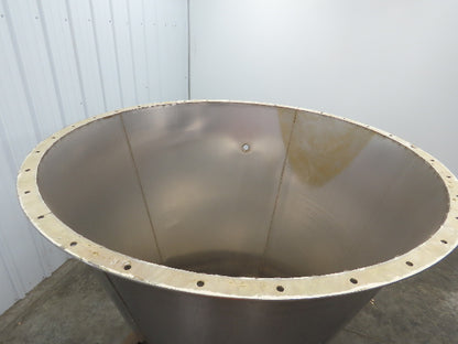 Stainless Steel Hopper Bin Bottom Food Grade 400 Gallon 54 Cubic FT