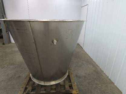 Stainless Steel Hopper Bin Bottom Food Grade 400 Gallon 54 Cubic FT