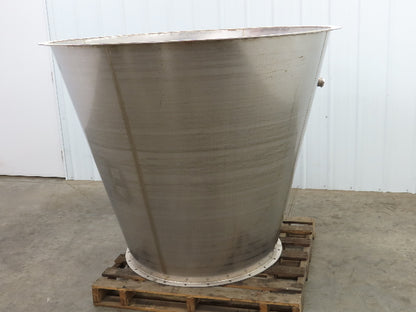 Stainless Steel Hopper Bin Bottom Food Grade 400 Gallon 54 Cubic FT