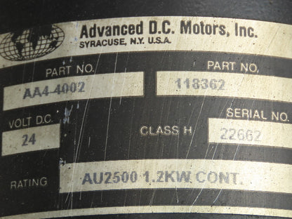 Advanced AA4-4002 24V DC Drive Motor 1.2kW Electric Pallet Jack Forklift MPW060