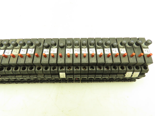 Allen Bradley 1492-GH015 Din Rail 1.5A Circuit Breaker Ser B 250V Lot of 42