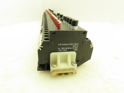 Allen Bradley 1492-GH015 Din Rail 1.5A Circuit Breaker Ser B 250V Lot of 45