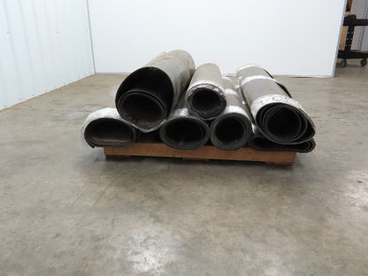 Multi-Ply Black Rubber Conveyor Belt Rubber Mat 48"x 10' Sections  Lot of 70'