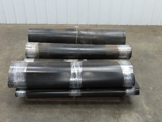 Multi-Ply Black Rubber Conveyor Belt Rubber Mat 48"x 10' Sections  Lot of 70'