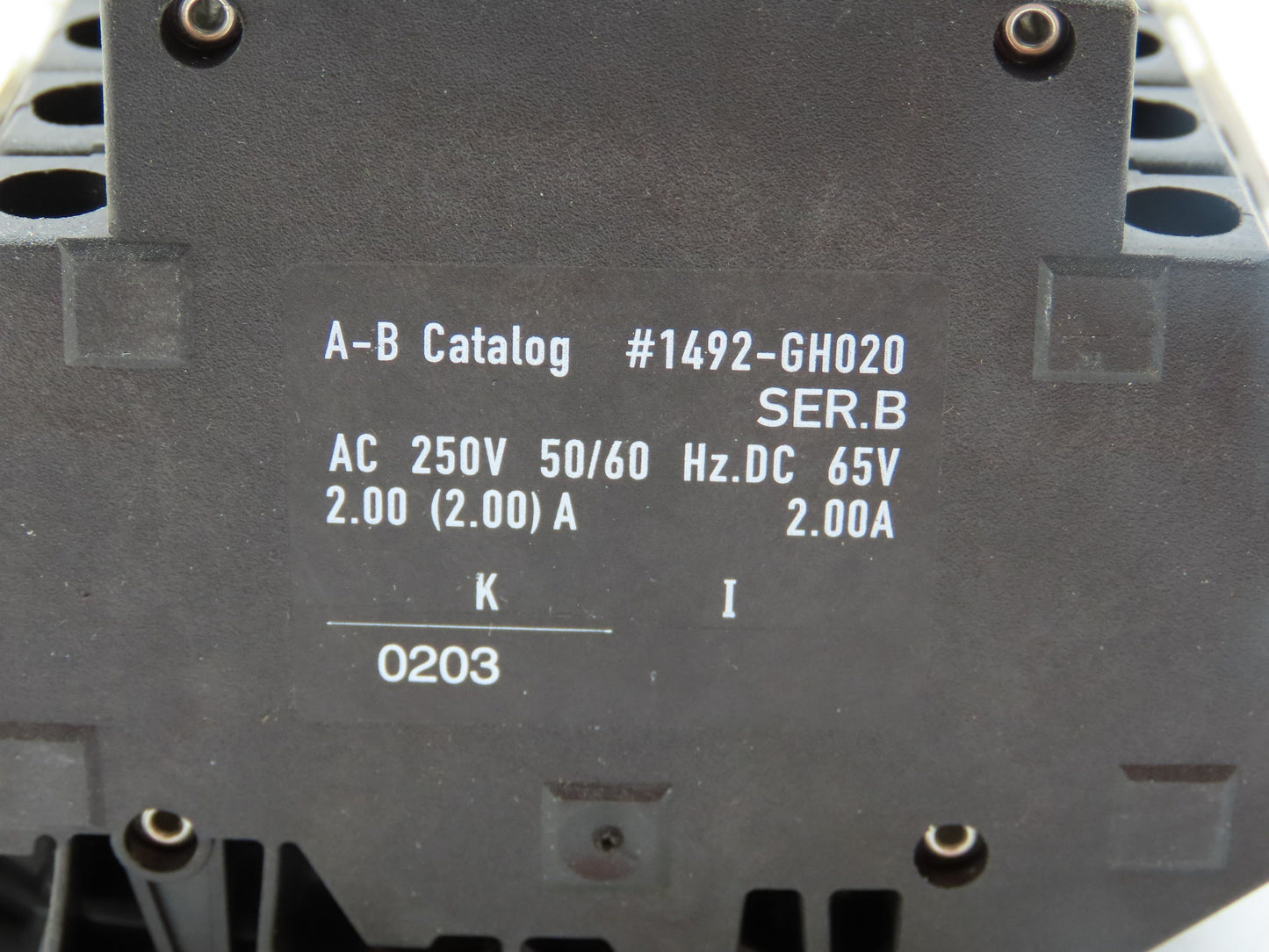 Allen Bradley 1492-GH020 Din Rail 2 Amp Circuit Breaker Ser B 250V Lot of 56