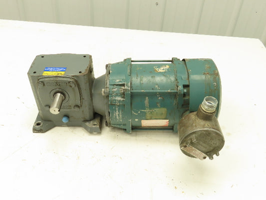 Reliance 230/460V 3PH Gearmotor 15:1 Boston Gear Reducer 115 RPM Output 56C