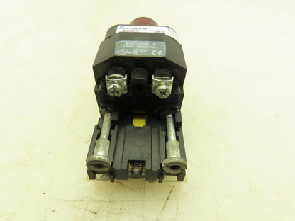 Allen Bradley 800H-PRAH16R Red Illuminated Push Button NO/NC Contacts 120V Input