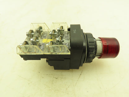 Allen Bradley 800H-PRAH16R Red Illuminated Push Button NO/NC Contacts 120V Input