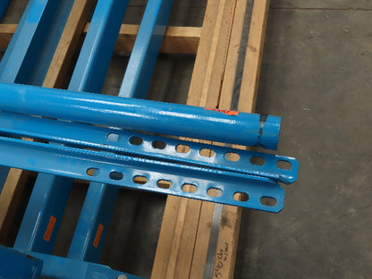 Hytrol 62" Wide Conveyor Adjustable Incline Steel Leg Supports 66"-86" Blue Qu 4