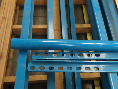 Hytrol 62" Wide Conveyor Adjustable Incline Steel Leg Supports 66"-86" Blue Qu 4